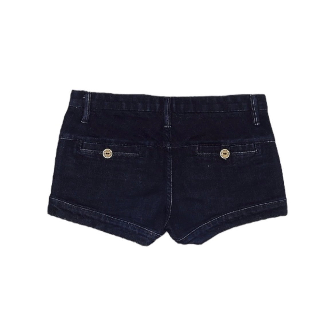 Low-Rise Wood-Button Denim Shorts - As Seen On Megan Fox