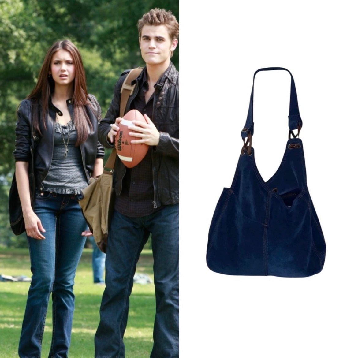 Suede Hobo Bag - As Seen On Elena Gilbert (The Vampire Diaries)