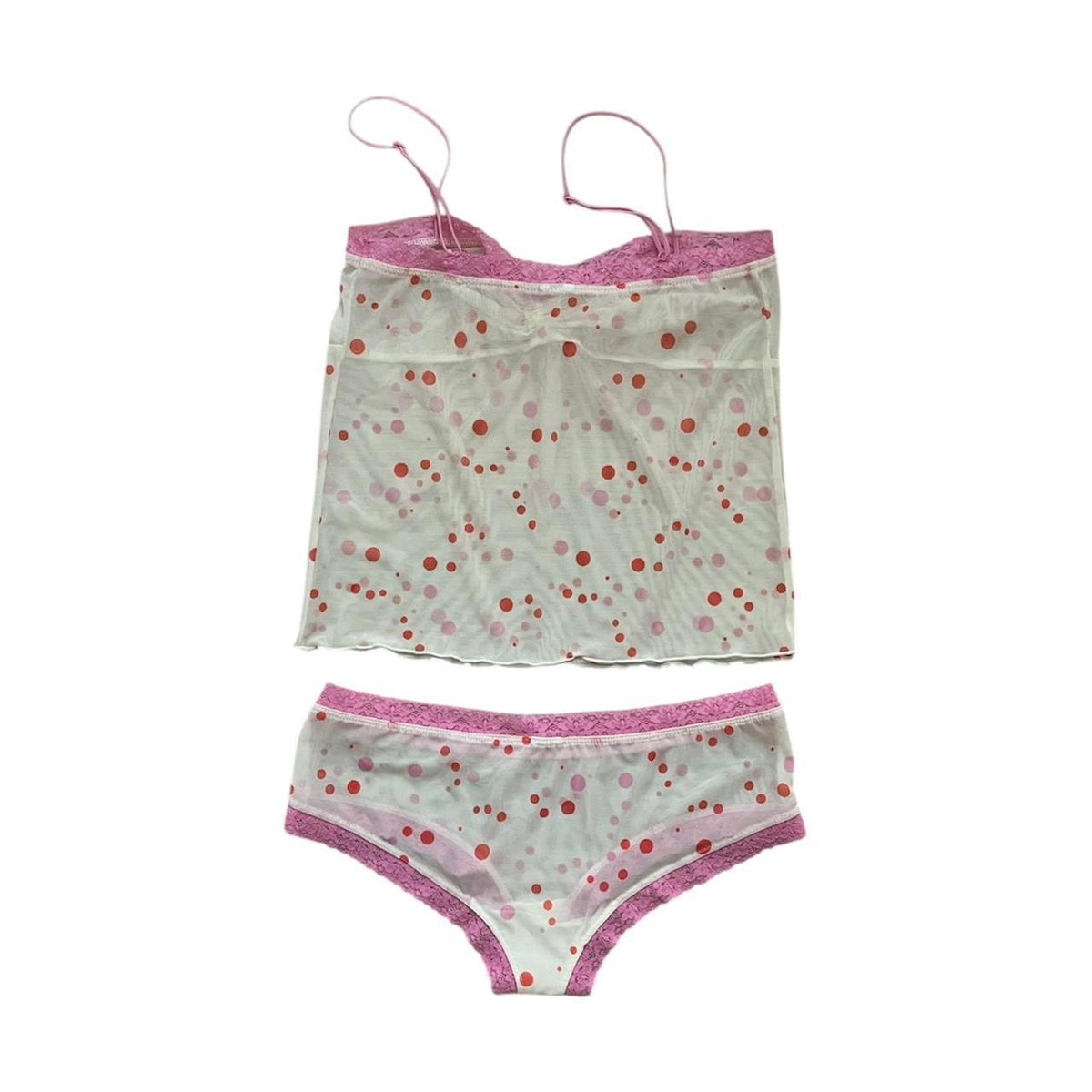 Polka Dot Lace Trim Camisole - As Seen On Gabrielle Solis (Desperate Housewives)