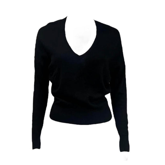 Cashmere V-Neck Fine-Knit Sweater - As Seen On Angelina Jolie