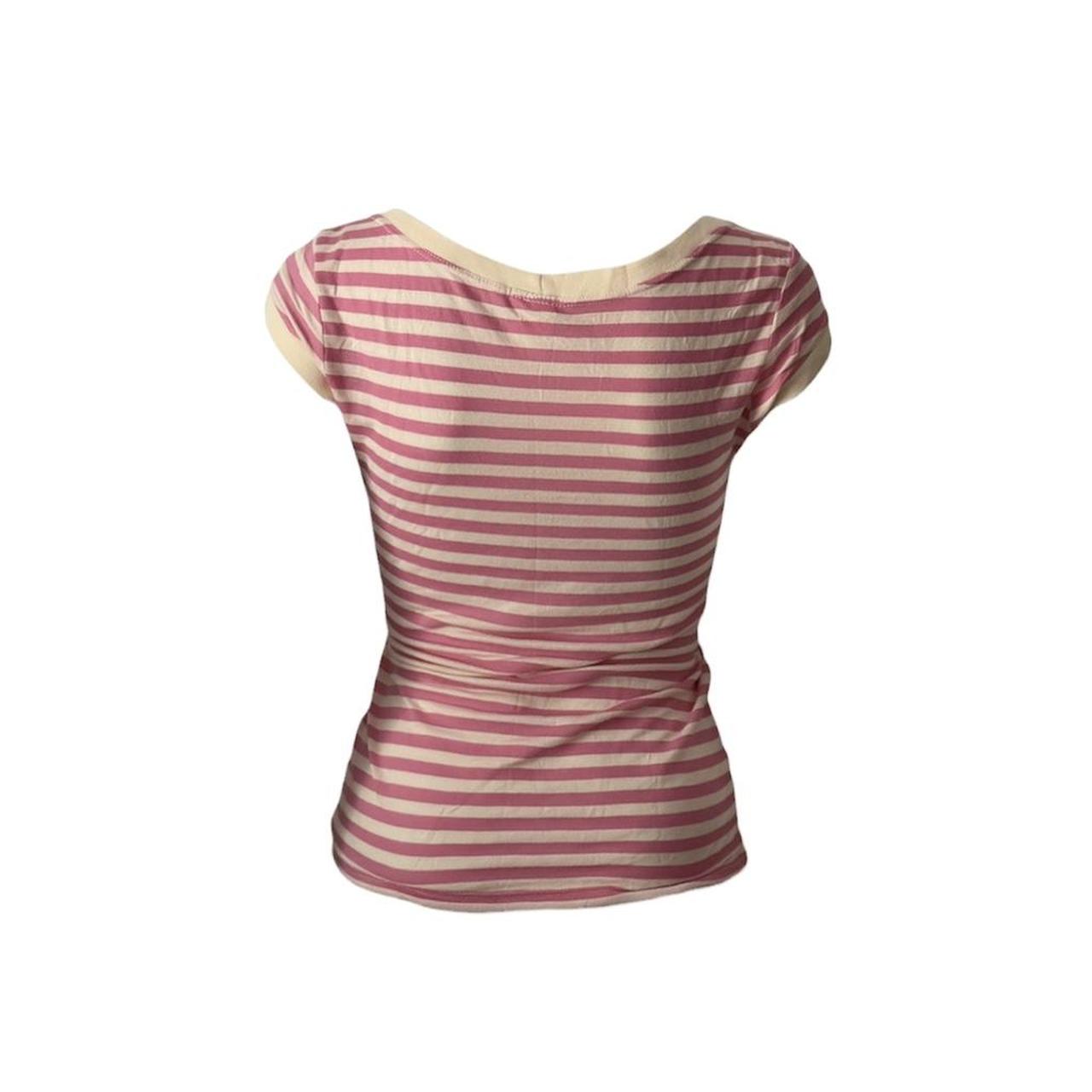 1990s Bambi Floral Striped T-Shirt - As Seen On Paris Hilton