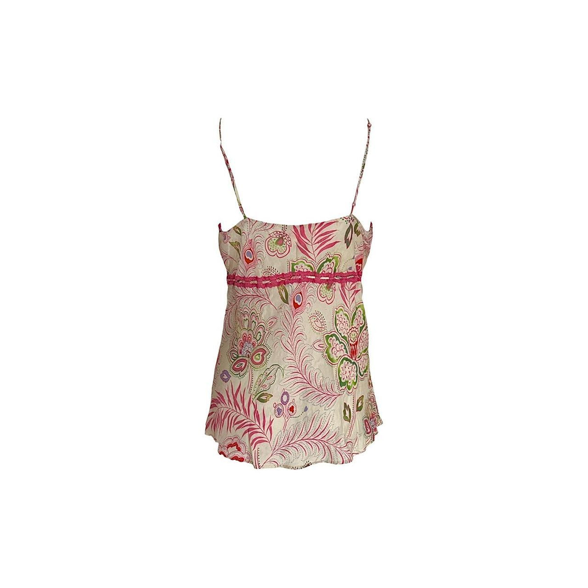 Silk Tropical Floral Lace Camisole - As Seen On Adriana Lima