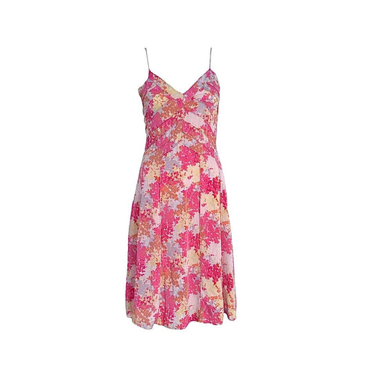 Abstract Floral Silk Dress - As Seen On Edie Britt (Desperate Housewives)