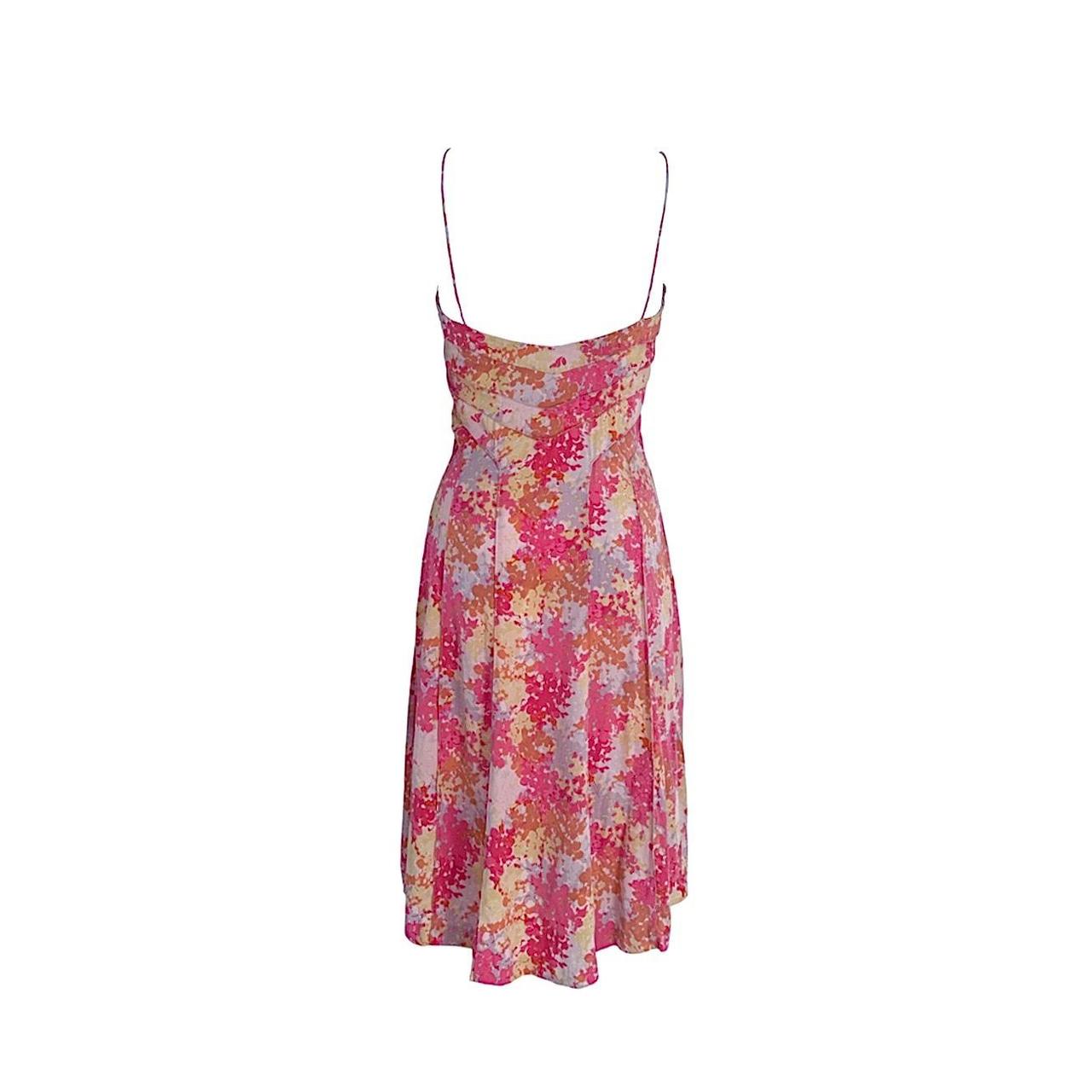 Abstract Floral Silk Dress - As Seen On Edie Britt (Desperate Housewives)