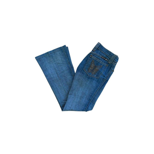 Butterfly Embroidered Low-Rise Bootcut Jeans - As Seen On Gabrielle Solis (Desperate Housewives)