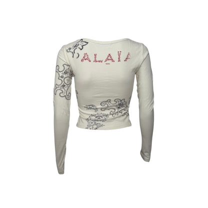 Alaïa Tattoo Paisley Print Midriff Top - As Seen On Monica Bellucci