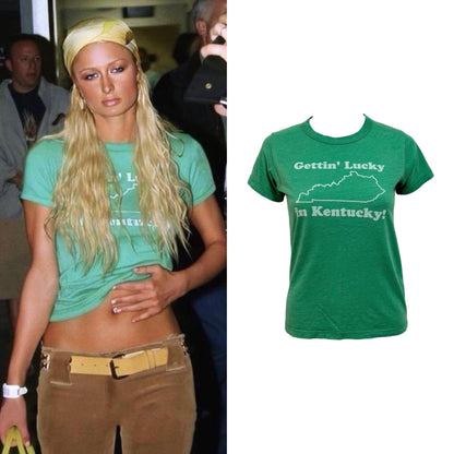 “Gettin’ Lucky in Kentucky” T-Shirt - As Seen On Avril Lavigne & Paris Hilton (The Simple Life)