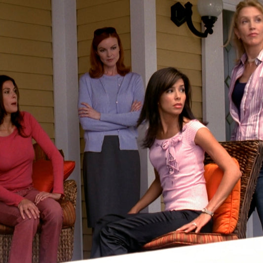 1990s Ribbed Knit Sweater Blouse - As Seen On Gabrielle Solis (Desperate Housewives)