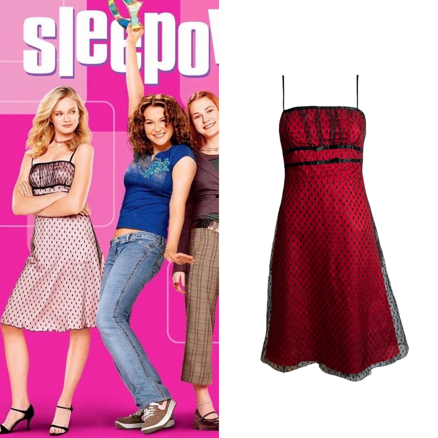 Polka Dot Mesh Homecoming Dress - As Seen On Staci (Sleepover Movie)