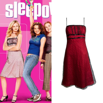 Polka Dot Mesh Homecoming Dress - As Seen On Staci (Sleepover Movie)