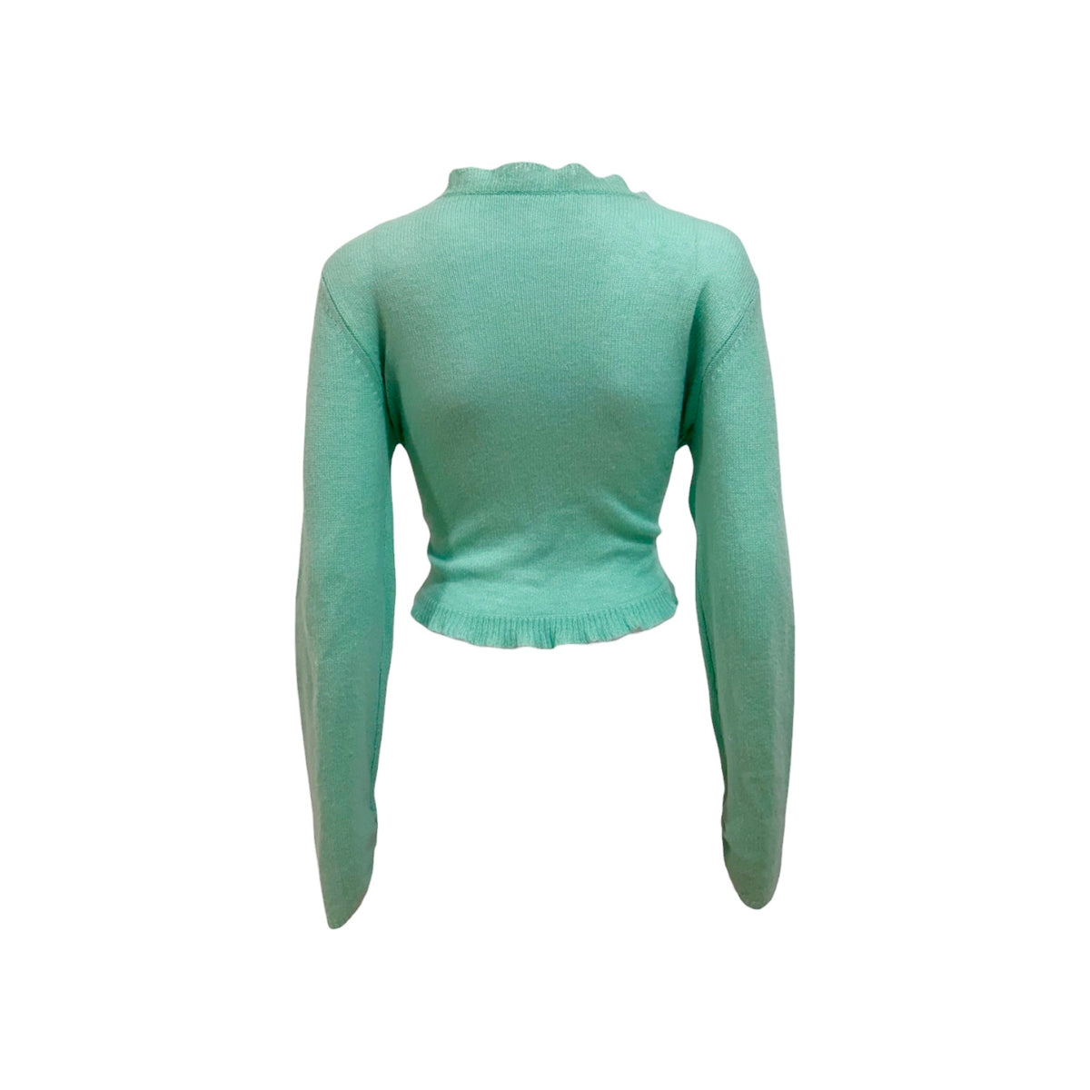 1990s Cashmere Front-Tie Ruffle Cardigan - As Seen On Gabrielle Solis (Desperate Housewives)