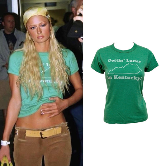 “Gettin’ Lucky in Kentucky” T-Shirt - As Seen On Avril Lavigne & Paris Hilton (The Simple Life)