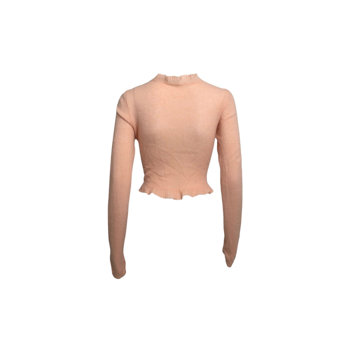 1990s Cashmere Front-Tie Ruffle Cardigan - As Seen On Gabrielle Solis (Desperate Housewives)