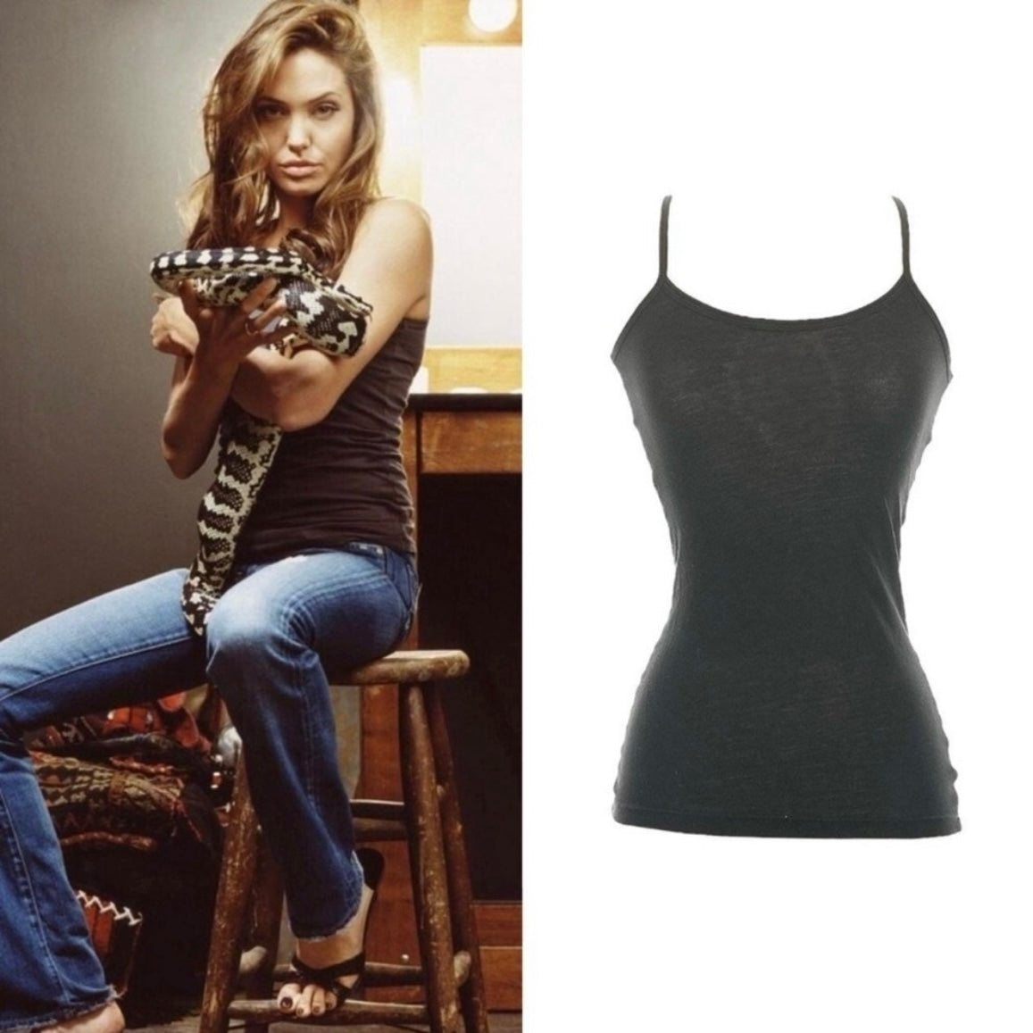 Classic Spaghetti Strap Tank Top - As Seen On Angelina Jolie