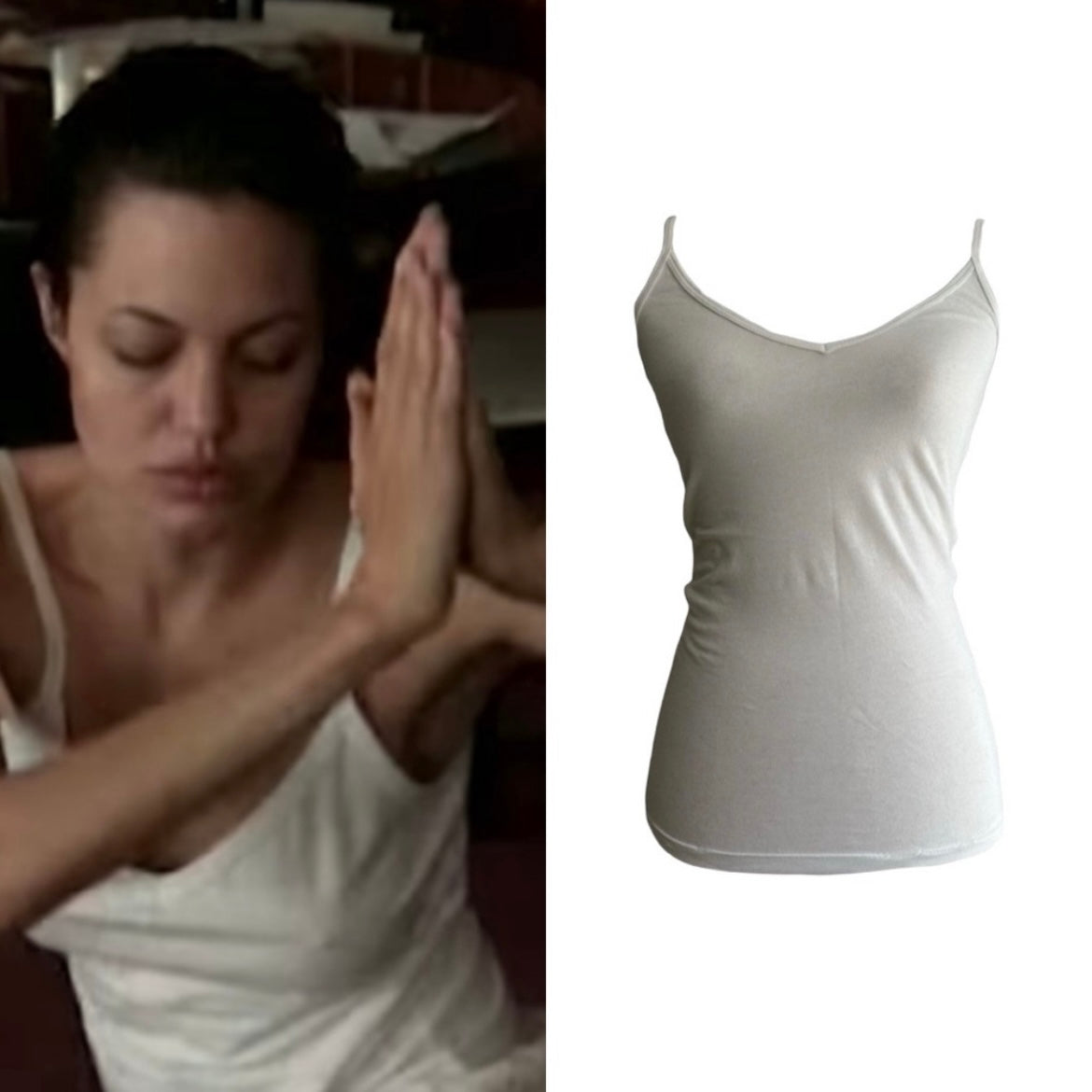 Classic V-Neck Spaghetti Strap Tank Top - As Seen On Angelina Jolie