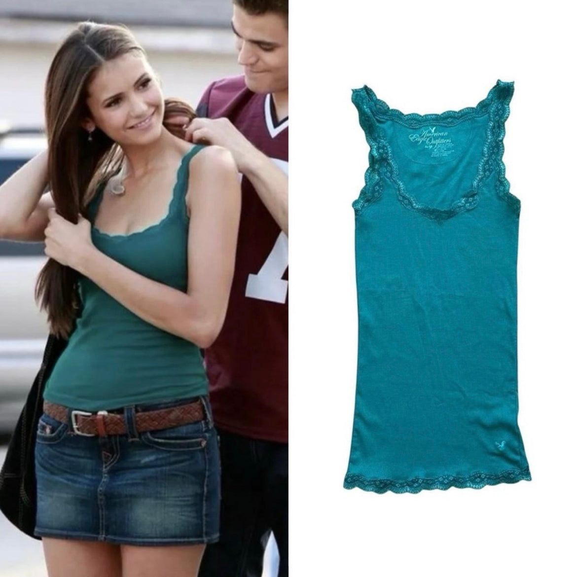 Lace Trim Tank Top - As Seen On Elena Gilbert (The Vampire Diaries)