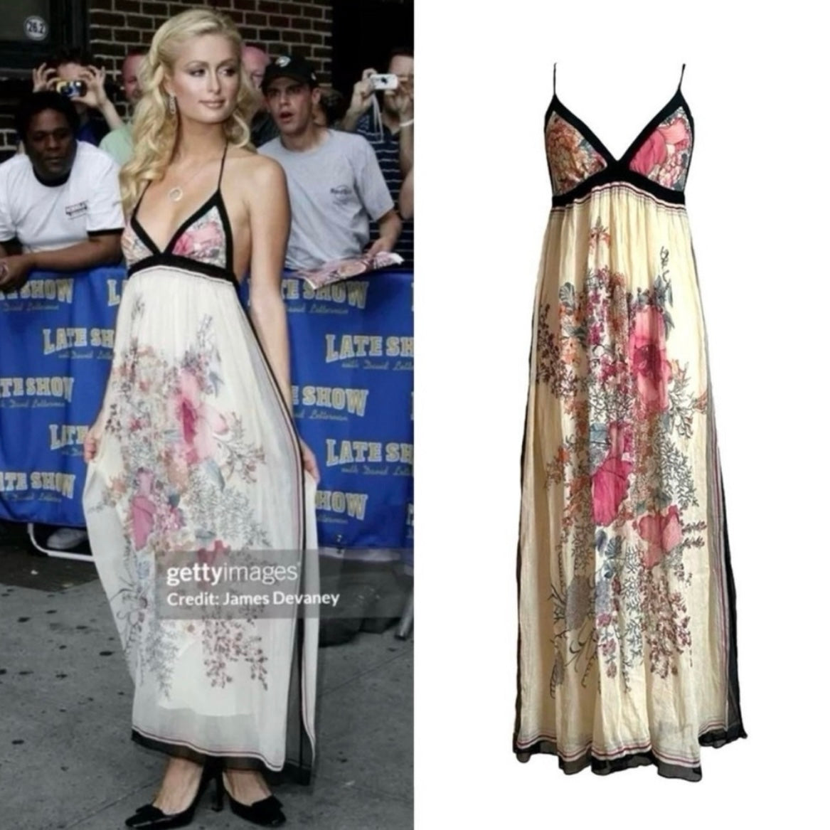 Silk Floral Maxi Dress - As Seen On Paris Hilton