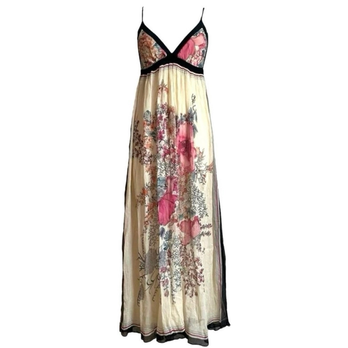 Silk Floral Maxi Dress - As Seen On Paris Hilton