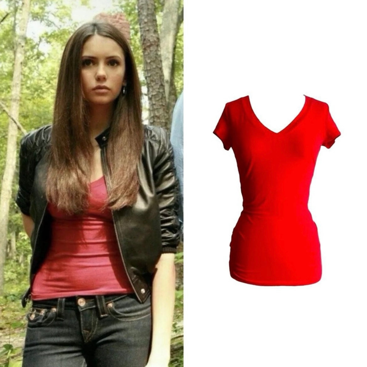 V-Neck T-Shirt - As Seen On Elena Gilbert (The Vampire Diaries)