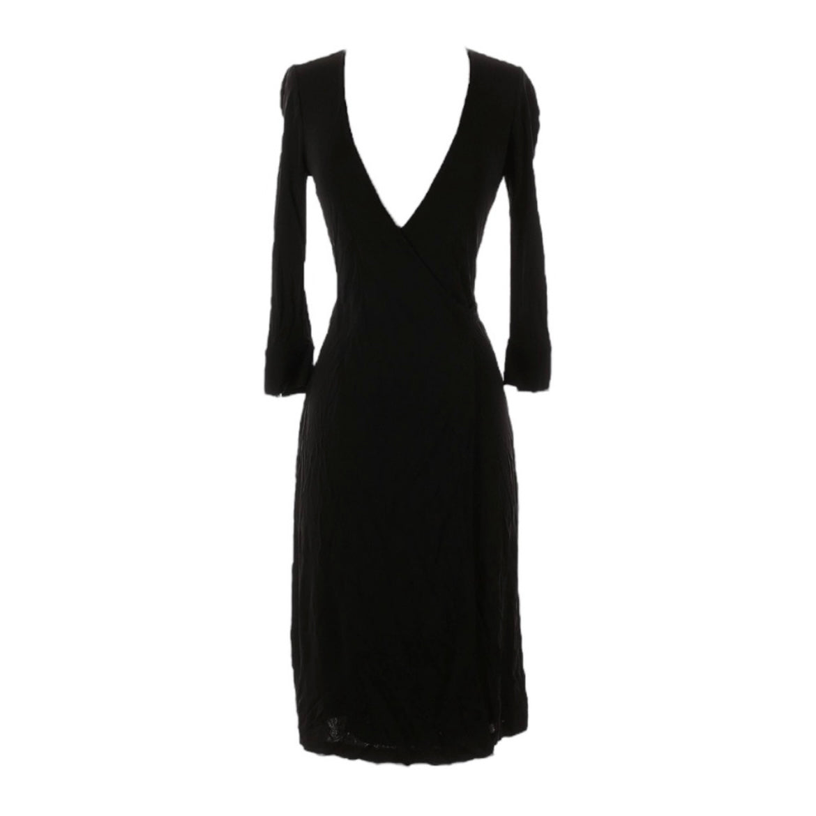 Stretch Jersey 3/4 Sleeve Wrap Dress - As Seen On Angelina Jolie (Mr. & Mrs. Smith)