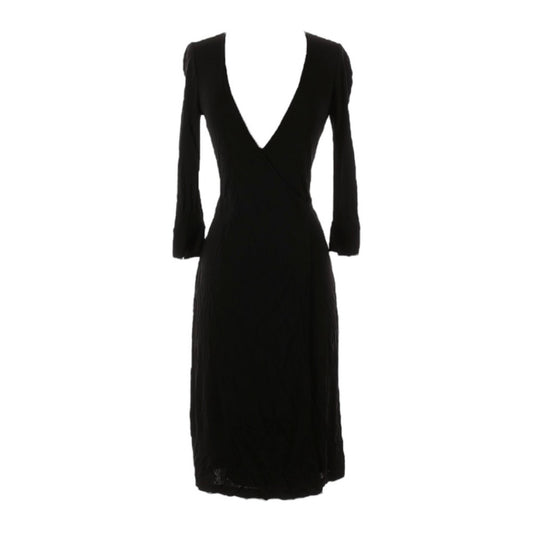 Stretch Jersey 3/4 Sleeve Wrap Dress - As Seen On Angelina Jolie (Mr. & Mrs. Smith)