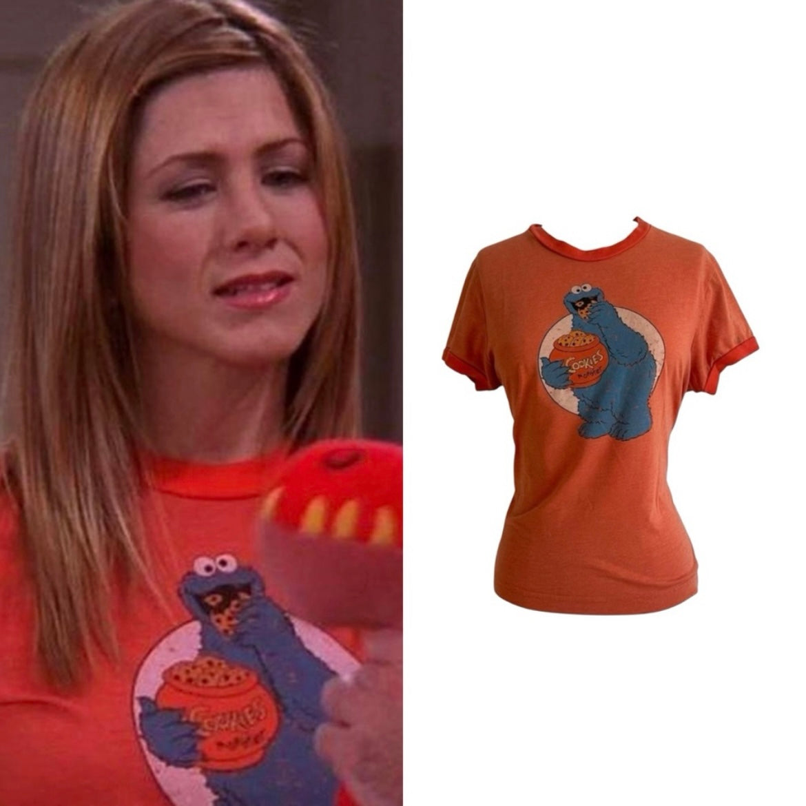 Cookie Monster T-Shirt - As Seen On Rachel Green (Friends)