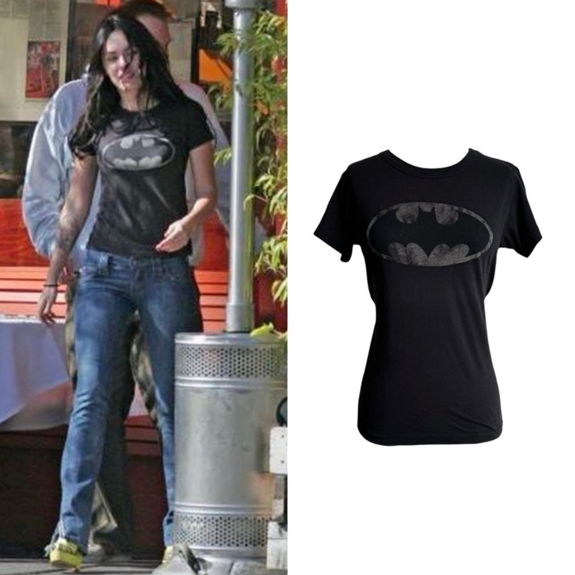Batman Oval Logo T-Shirt - As Seen On Megan Fox
