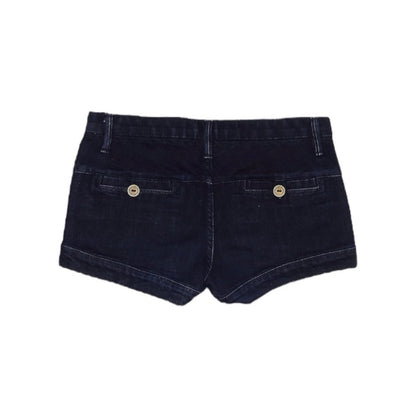 Low-Rise Wood-Button Denim Shorts - As Seen On Megan Fox