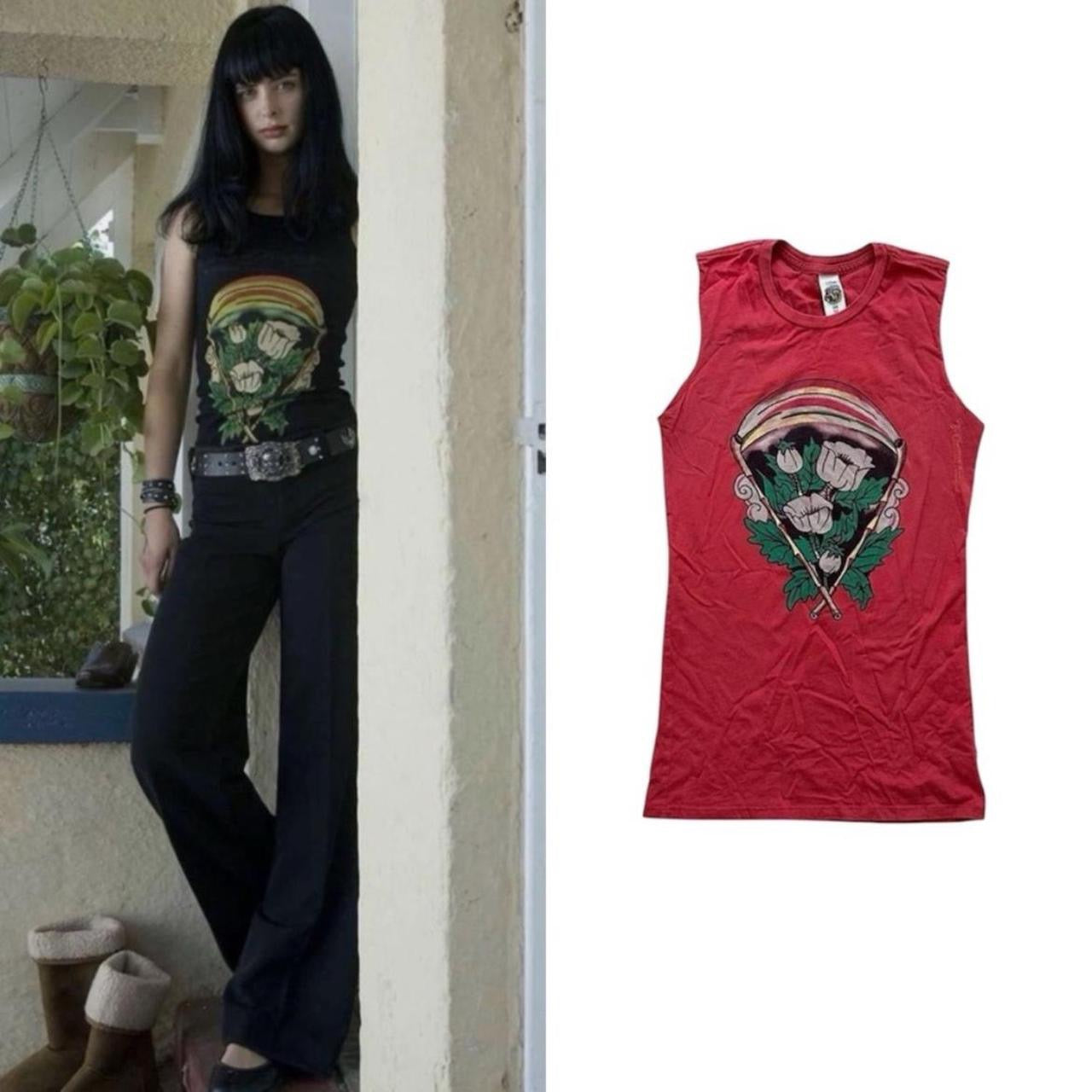 Rose Graphic Muscle T-Shirt - As Seen On Jane Margolis (Breaking Bad)