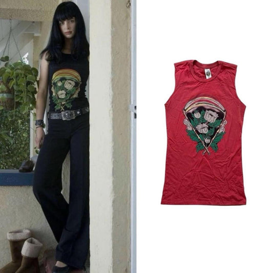 Rose Graphic Muscle T-Shirt - As Seen On Jane Margolis (Breaking Bad)