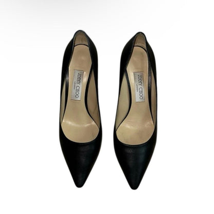 Jimmy Choo Romy 85mm Leather Pointed-Toe Pumps - As Seen On Angelina Jolie & Others