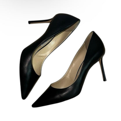Jimmy Choo Romy 85mm Leather Pointed-Toe Pumps - As Seen On Angelina Jolie & Others