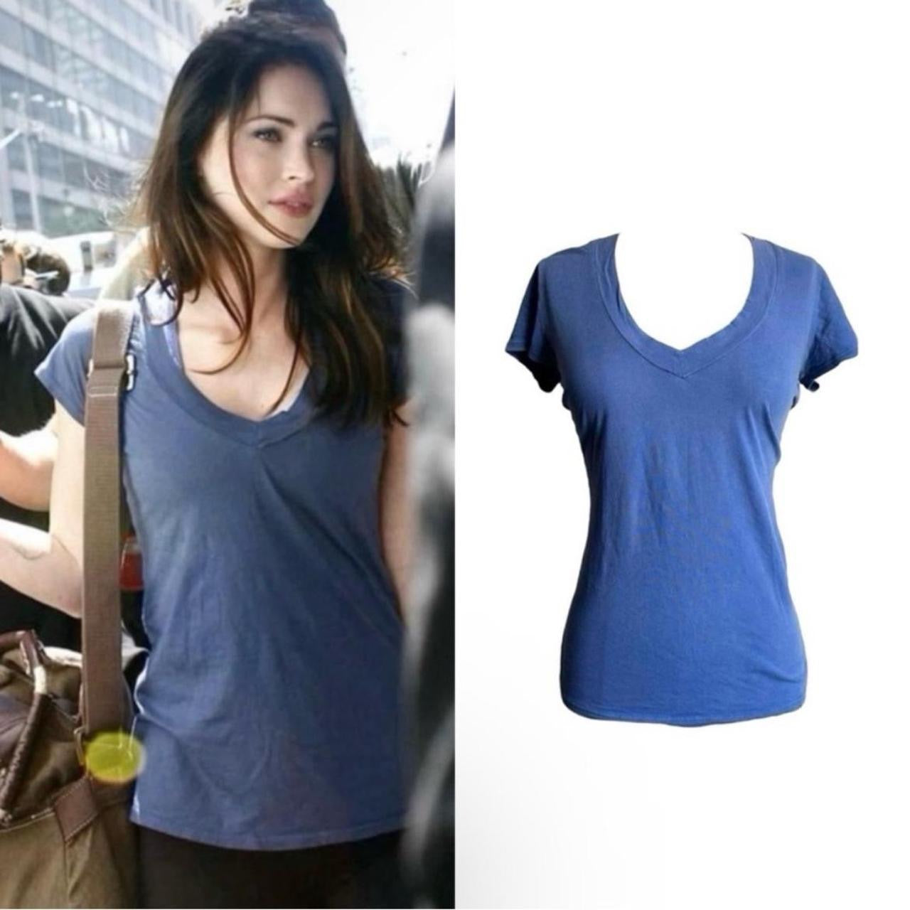 Designer V-Neck T-Shirt - As Seen On Megan Fox