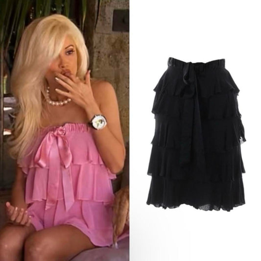 Tiered Silk Strapless Dress - As Seen On Holly Madison (The Girls Next Door)