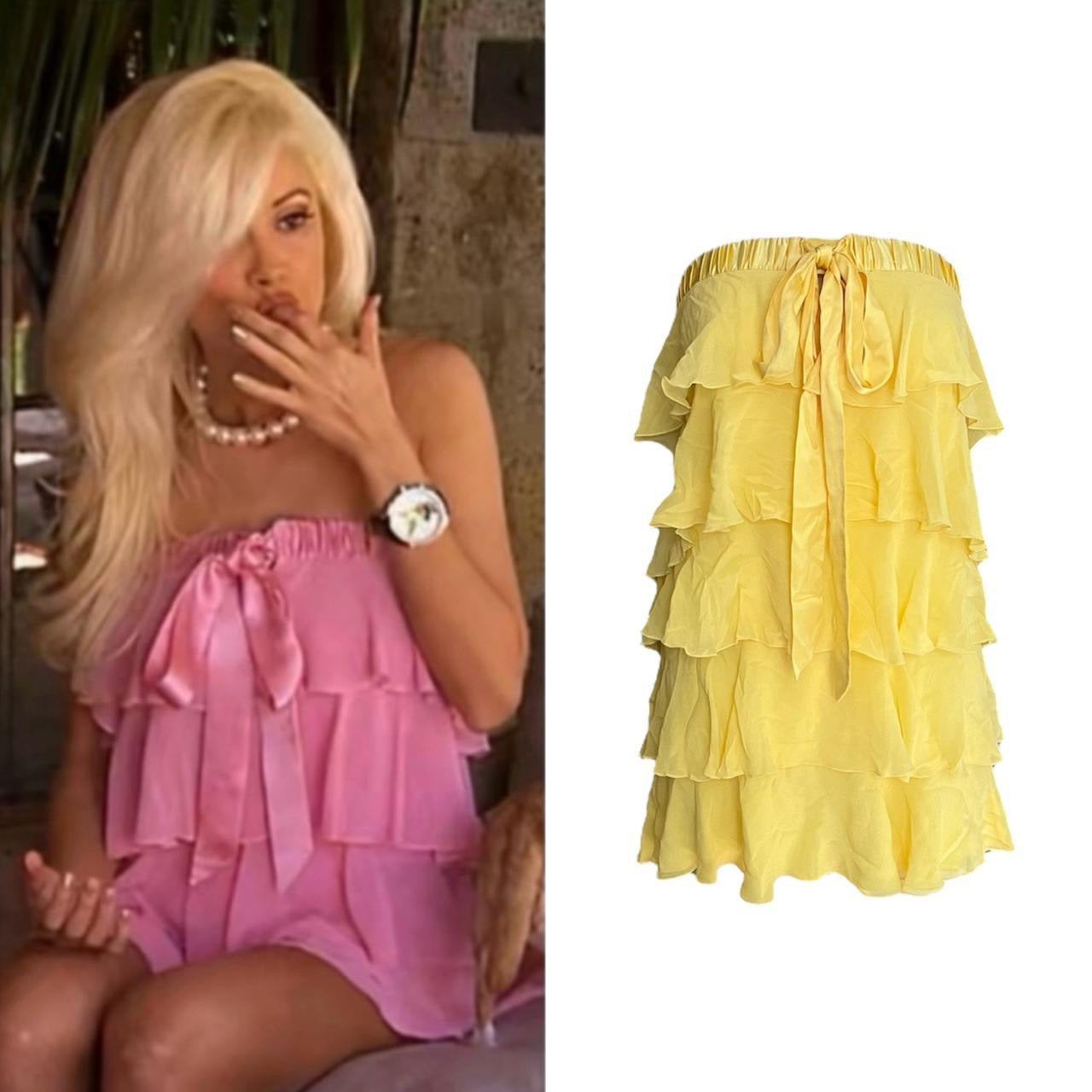 Tiered Silk Strapless Dress - As Seen On Holly Madison (The Girls Next Door)