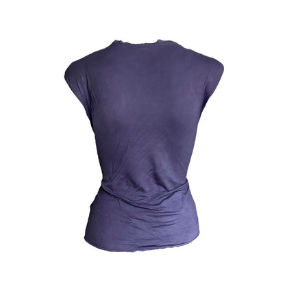 Plunge V-Neck Ruched Blouse - As Seen On Katherine Pierce (The Vampire Diaries)