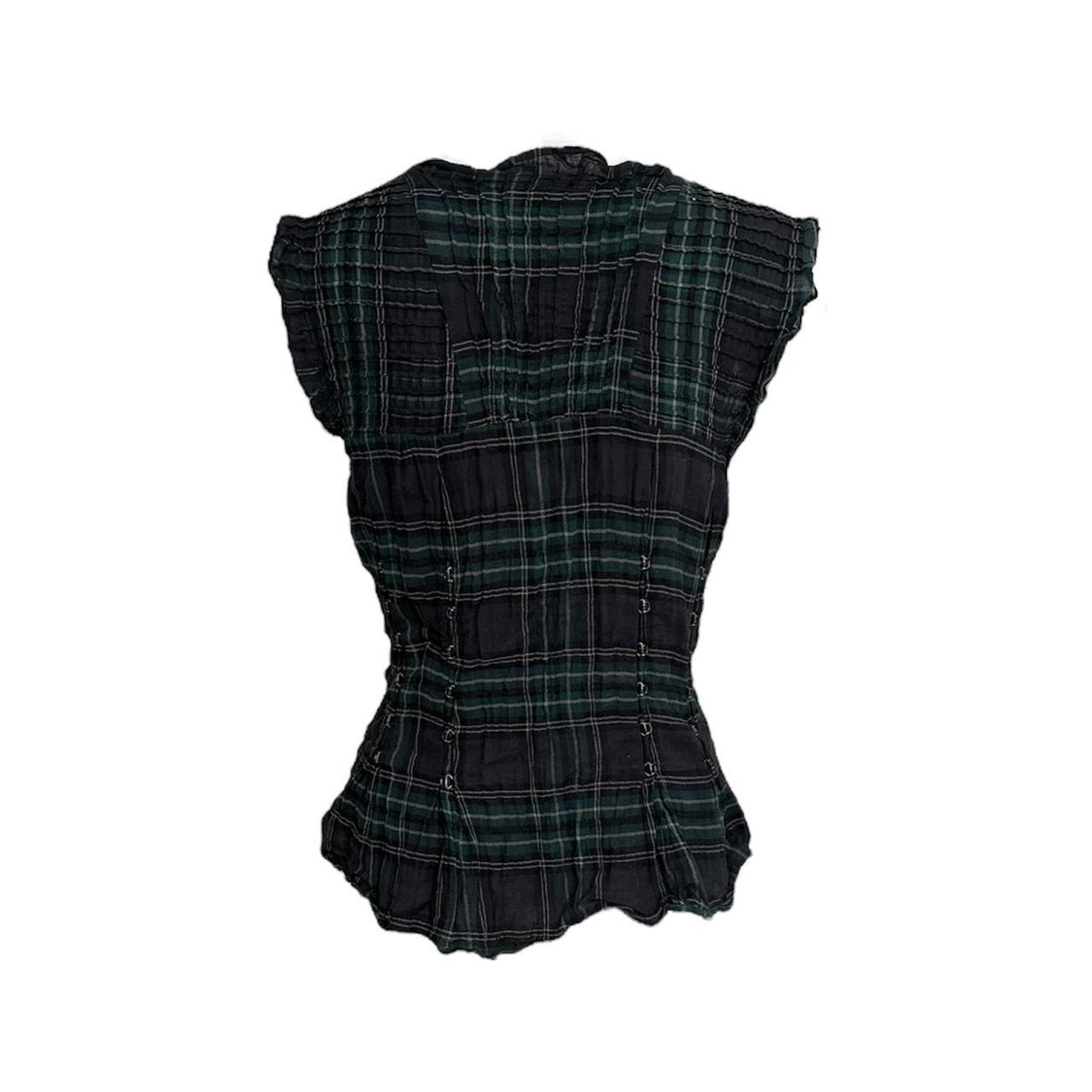 Plaid Pintuck Corset Blouse - As Seen On Elena Gilbert (The Vampire Diaries)