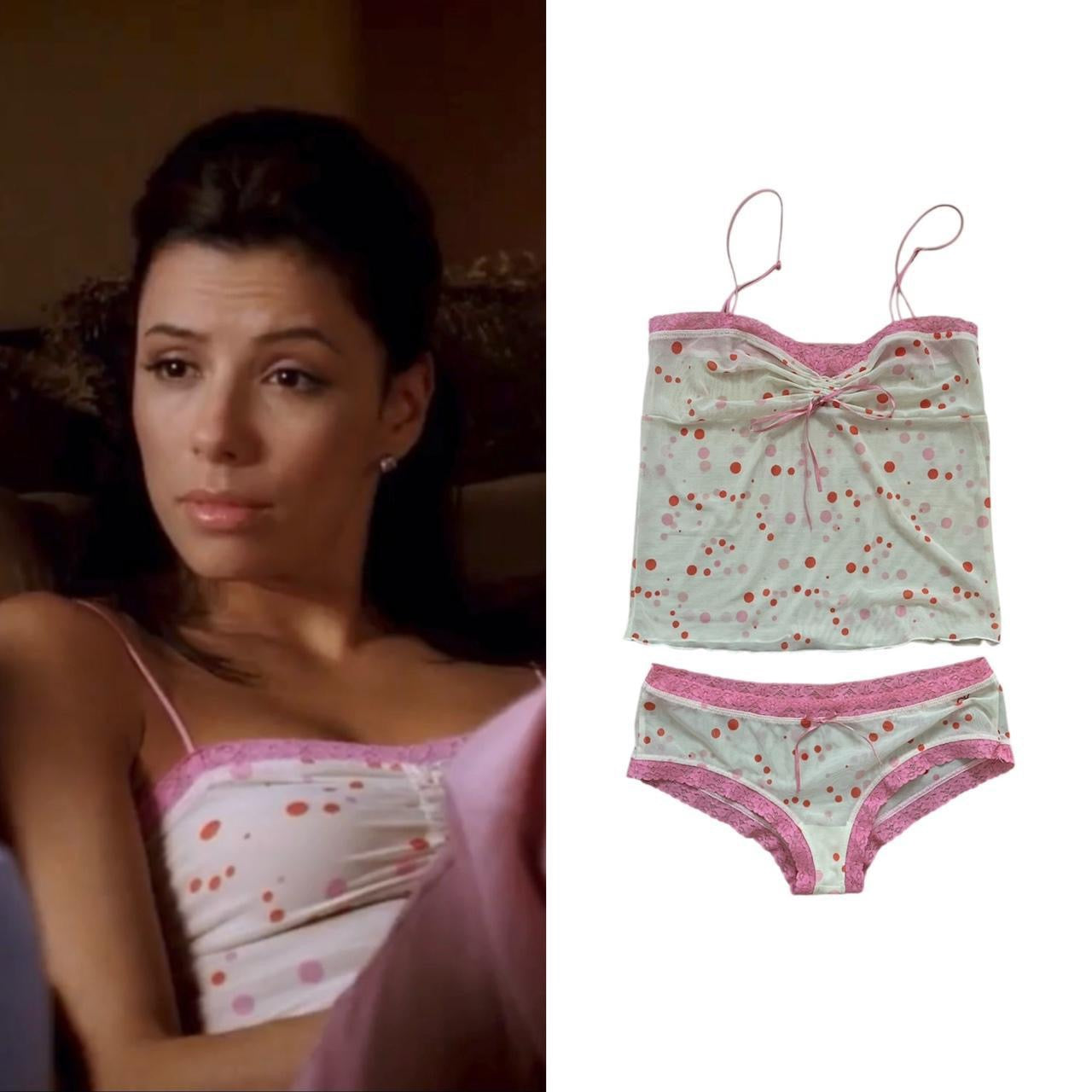 Polka Dot Lace Trim Camisole - As Seen On Gabrielle Solis (Desperate Housewives)