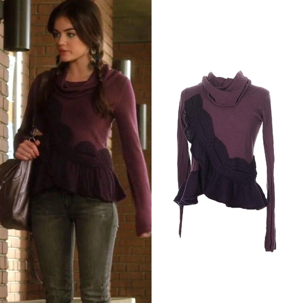 Cashmere Cowl Neck Knit Sweater - As Seen On Aria Montgomery (Pretty Little Liars)