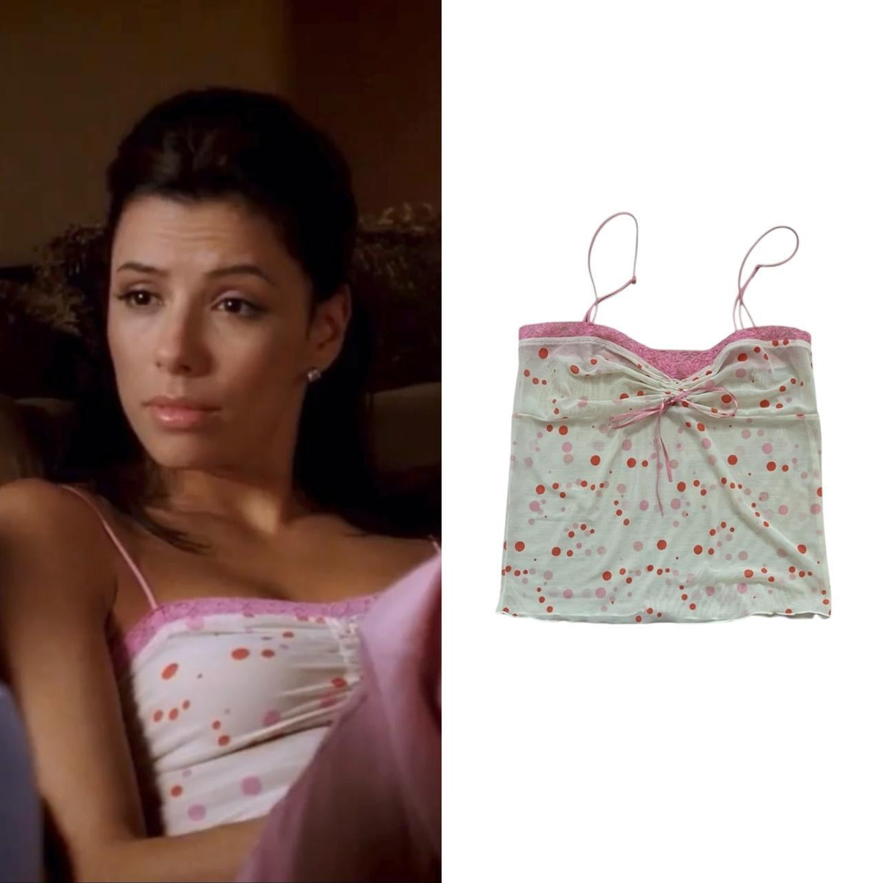 Polka Dot Lace Trim Camisole - As Seen On Gabrielle Solis (Desperate Housewives)