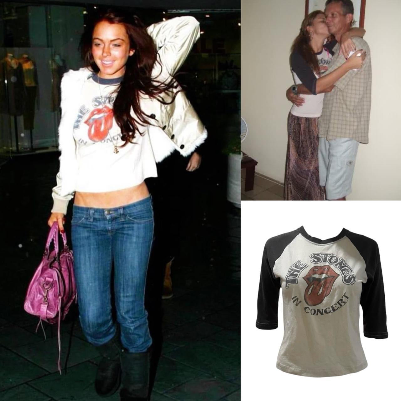 The Rolling Stones Baseball T-Shirt - As Seen On Adriana Lima & Lindsay Lohan