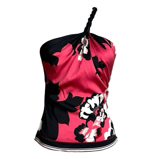Silk Floral Halter Blouse - As Seen On Phoebe Halliwell (Charmed)