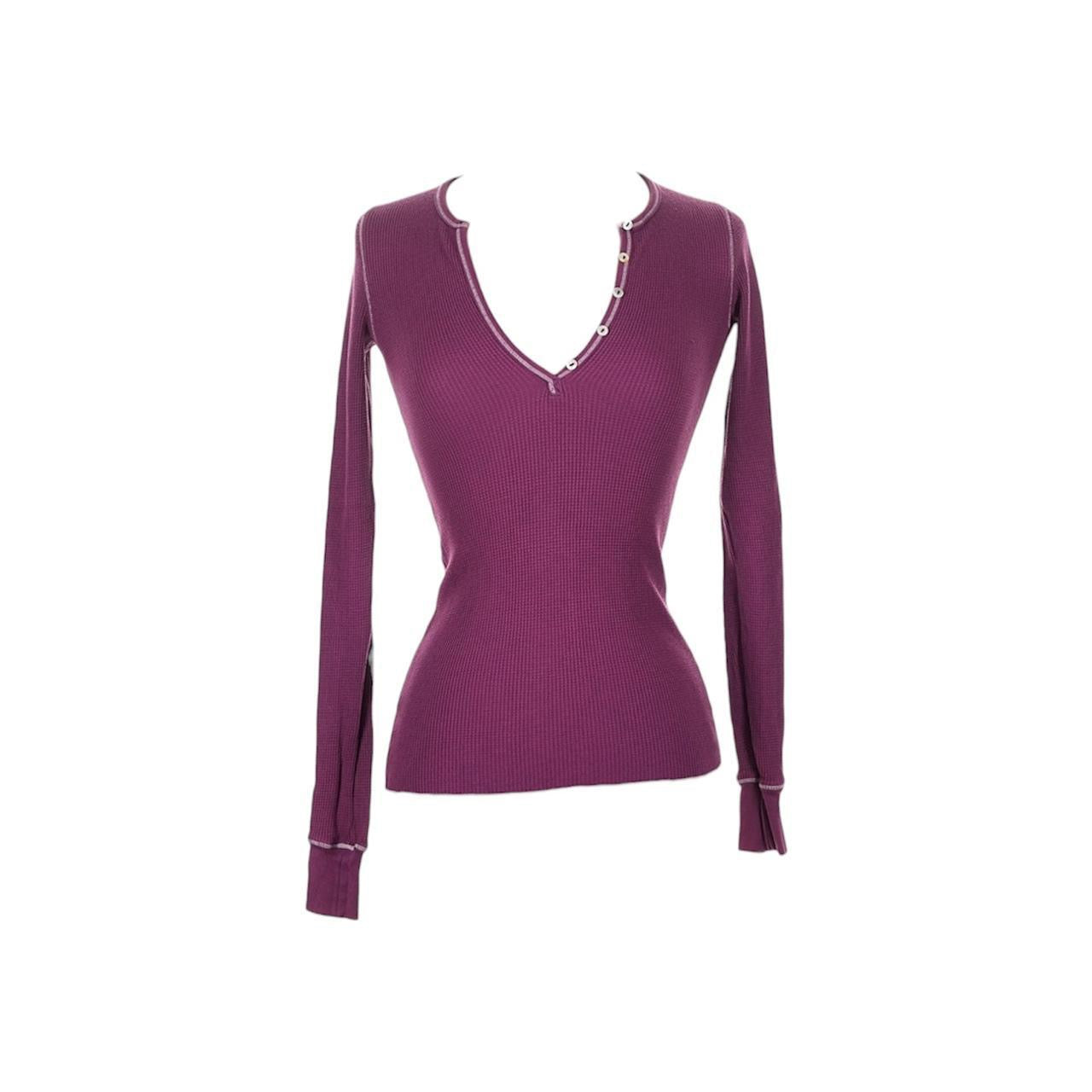 Waffle Knit Henley Top - As Seen On Susan Mayer (Desperate Housewives)