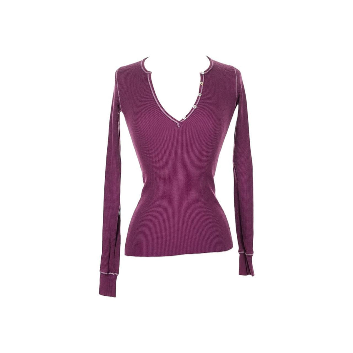 Waffle Knit Henley Top - As Seen On Susan Mayer (Desperate Housewives)