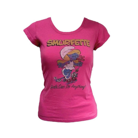 "Smurfette Girls Can Do Anything!” T-Shirt - As Seen On Holly Madison (The Girls Next Door)