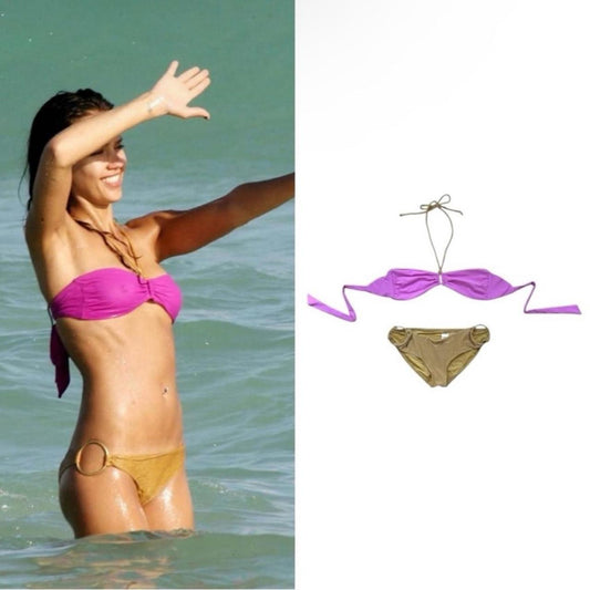 Bandeau Gold Ring Bikini - As Seen On Jessica Alba