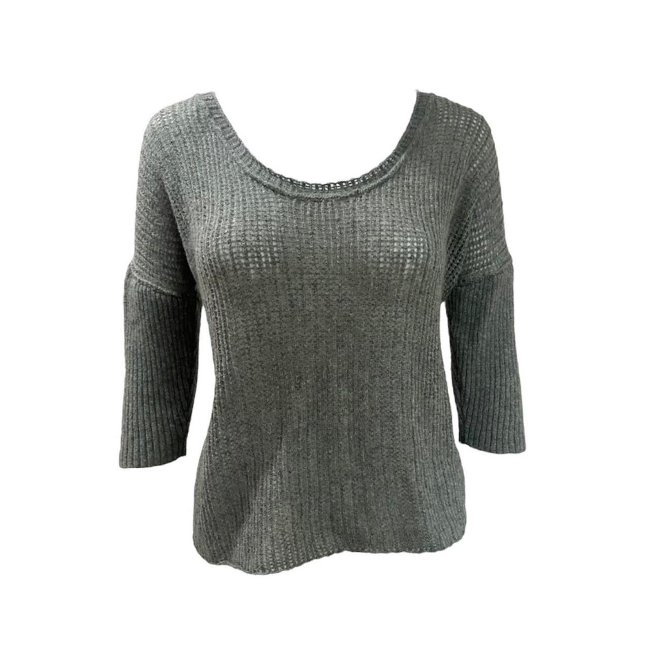 Designer Cashmere Open-Knit T-Shirt Sweater - As Seen On Megan Fox