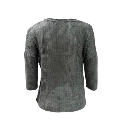 Designer Cashmere Open-Knit T-Shirt Sweater - As Seen On Megan Fox