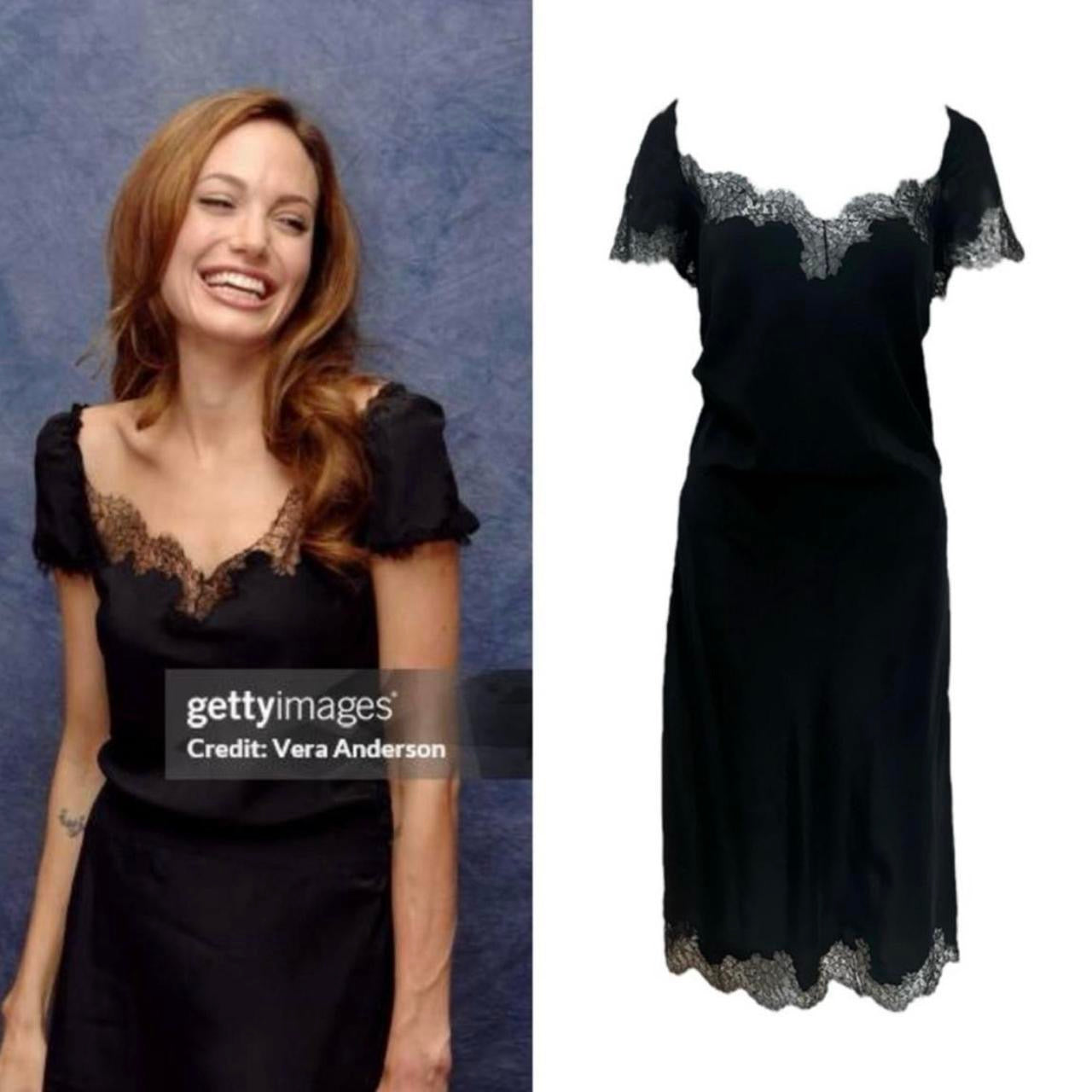 Moschino Silk Lace Slip Dress - As Seen On Angelina Jolie