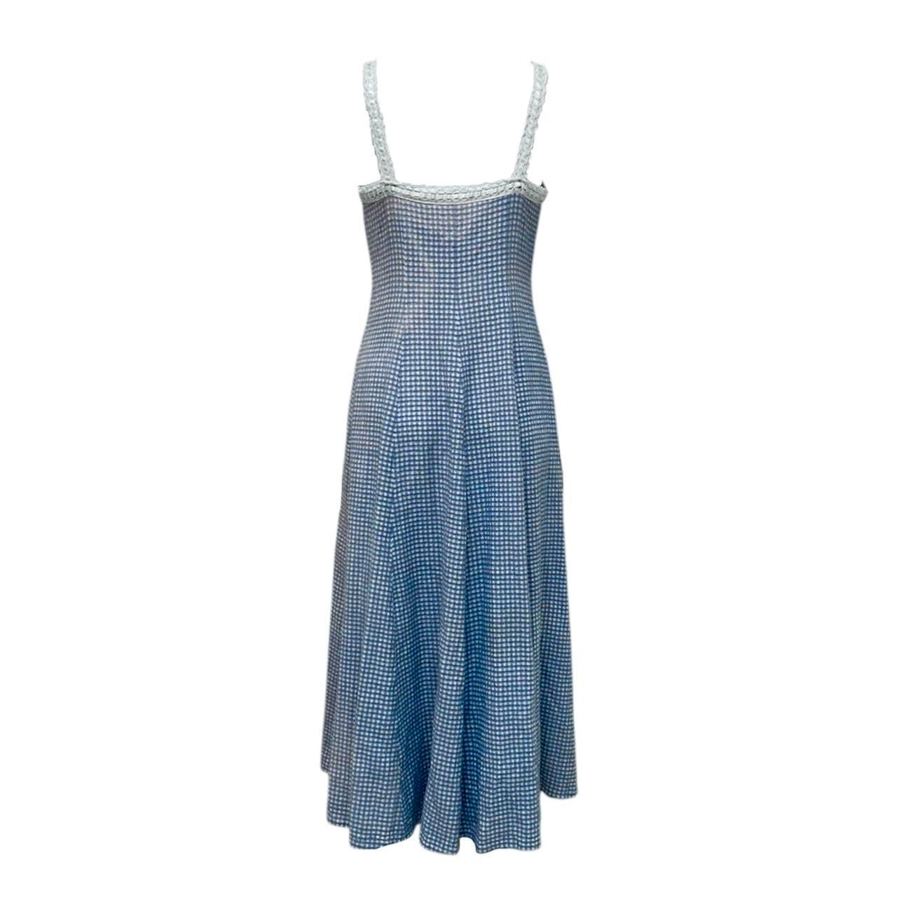 Donna Karan 1990s Gingham Button-Down Dress - As Seen On Claudia Schiffer
